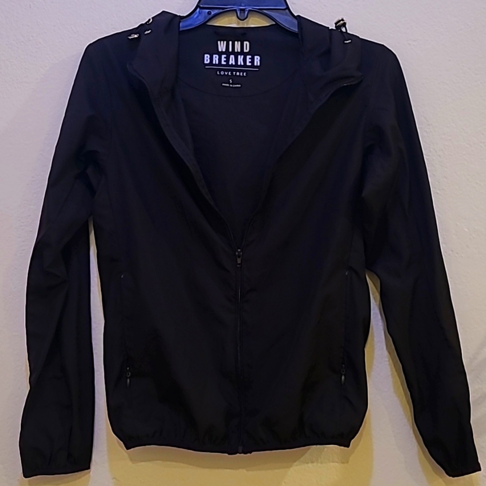 Love Tree, S, Black Wind Breaker Jacket